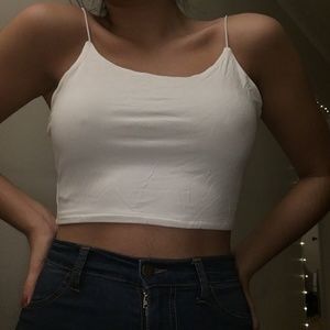 Fahion Nova white crop top